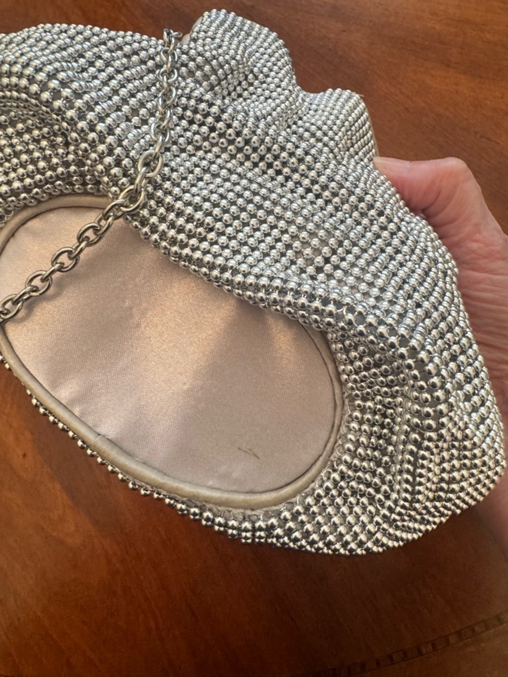 Silver Rhinestone Evening Pouch Bag - Picture 5 of 5